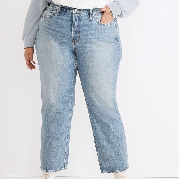 Madewell The Plus Curvy Perfect Vintage Straight Jean in Seyland Wash 16W / 14W - Picture 4 of 8